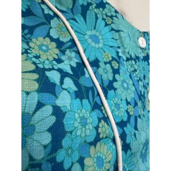 Lacey Lane whimsy daisy floral retro 70s style dress girls size 7 blue retro sle - Picture 4 of 7